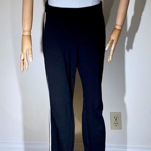 White House Black Market "The Skinny" Ponte Pants White Stripe Size 10